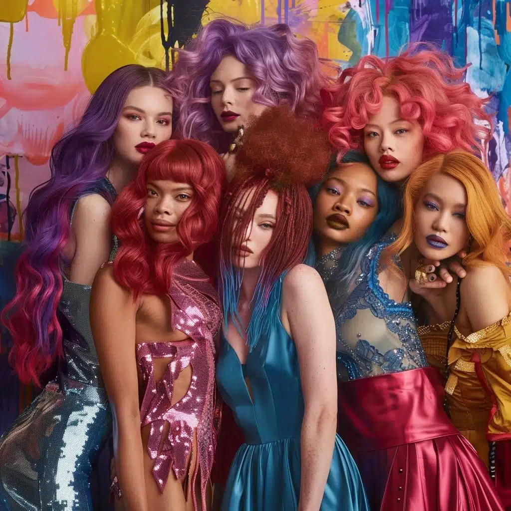 Pastel lavender hair style, soft wavy look inspired by celebrities like Hilary Duff and Kylie Jenner