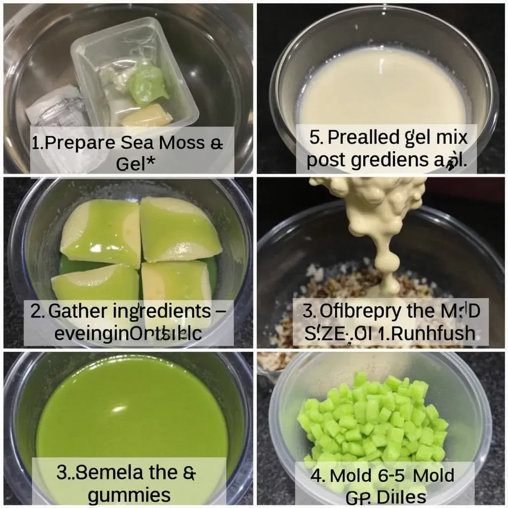 Sea moss gel preparation steps